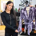 Photo by Luisa Loi
Ameina Qazi holds a velvet jacket.