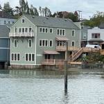 The building at 12 Front Street in Coupeville has three levels, two of which currently in use for lodging. Short-term rentals at street level are not allowed under the town code. (Photo from saltyvons.com)
