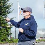 Harbor Master Chris Sublet discusses the future of the Oak Harbor Marina Thursday morning. (Photo by Sam Fletcher)