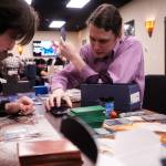Hudson Harper plays Magic: the Gathering at the Book Rack in Oak Harbor for Friday Night Magic. (Photo by Sam Fletcher)