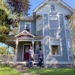 The Bishop family stands outside the home, which they purchased in 2023. Left to right are Karen, Wilbur, Danielle and Clark Bishop.