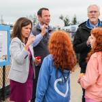(Photo by Luisa Loi)
Students teach Superintendent Michelle Juss-Cybula some sign language.