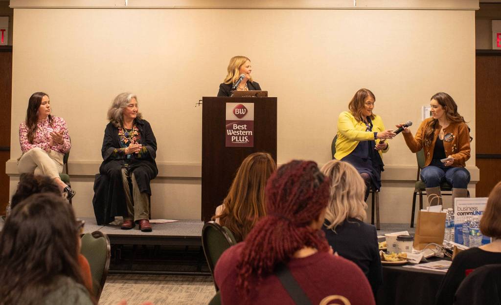 (Photo by Meredith Acosta)
From the left, Marie Shimada, Dannah McCullough, Melanie Bacon, Jill Johnson and Christina Elliott.