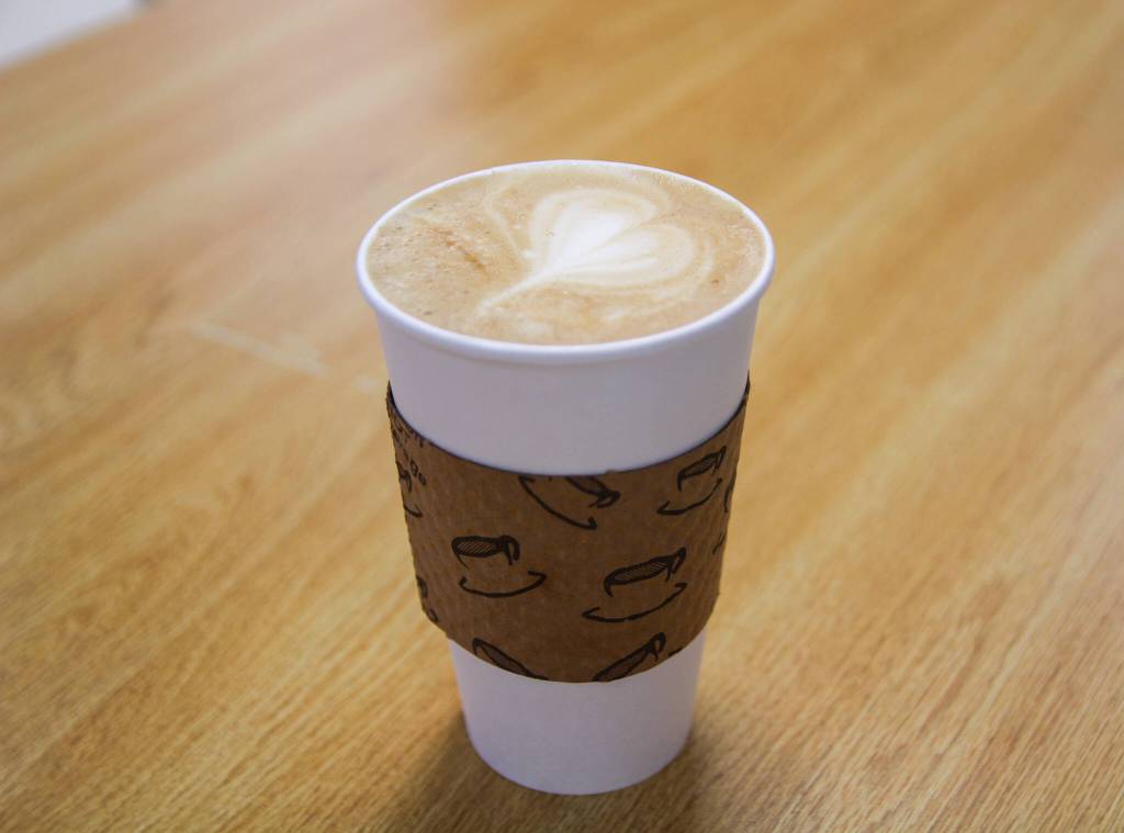 Alex Merino-Martinez beautified this eggnog latte with a heart. (Photo by Luisa Loi)
