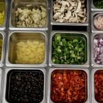 There are toppings galore at Crab N Go, including smoked salmon, shrimp and cashews. (Photo by David Welton)