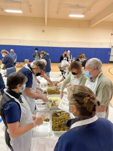 Photo provided
Volunteers for Mobile Turkey Unit assemble Thanksgiving meals.