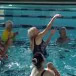 Patrons play volleyball at the John Vanderzicht Memorial Pool. (Photo by Sam Fletcher)