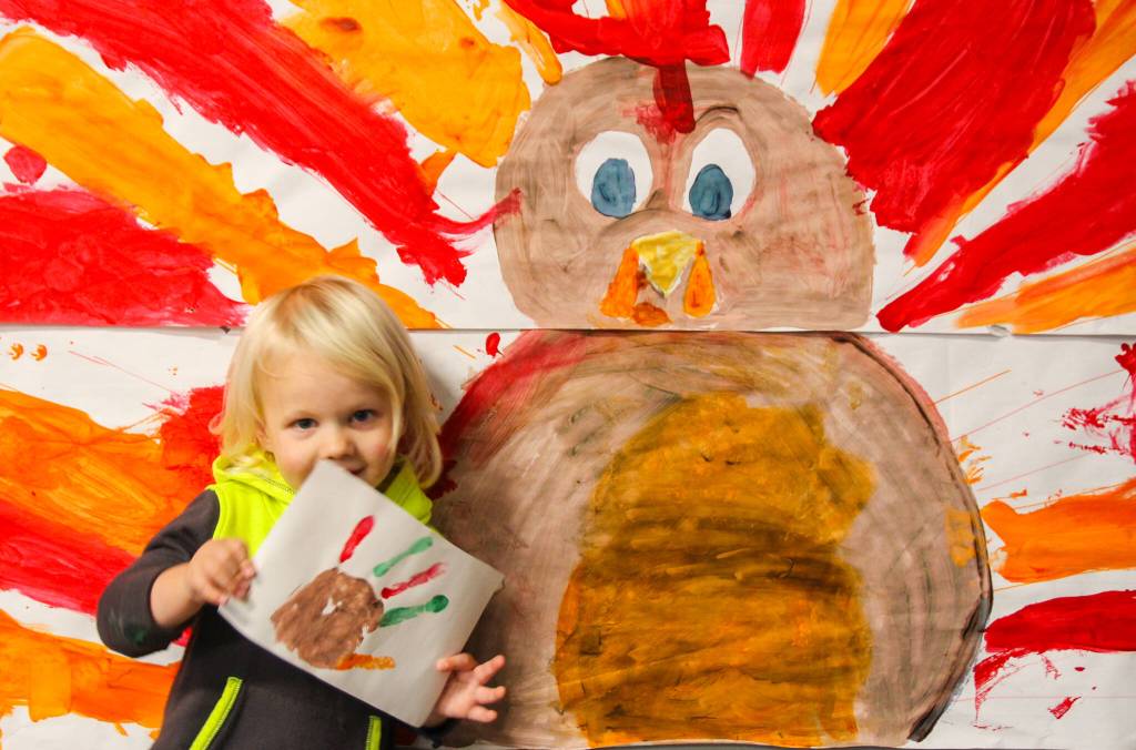 A crane. Spencer Carlson, 3 and a half.