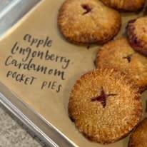 (Photo provided)
The apple lingonberry cardamom pocket pies are made following a recipe by Teri Hargets grandmother.