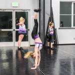 (Photo by Luisa Loi)
At left, Jade Garcia, Maci Walker, Ambria Provoncha, Abbigail Bliss and Mads Hettenbach rehearse their choreography.