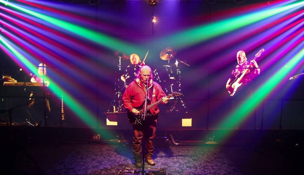 Don Hanson, in art Don Richards, leads fellow bandmates Ricky Rockstar (keyboard), Ricky Dicky (drums) and Ricky Don (bass). (Photo by Luisa Loi)