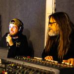 (Photo by Luisa Loi)
At left, special effects technician Devin Rice and soundman Robin Plummer make the magic happen from behind the scenes.