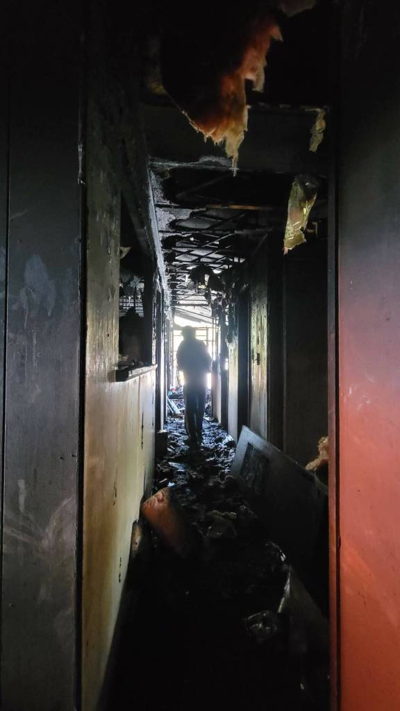 (Photo provided)
The hallway of the Kiekes home was completely destroyed.