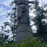 Photo by Sam Fletcher 
The Maiden of Deception Pass statue, representing a woman called to the sea and providing abundance, stands at Rosario Beach.