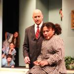 (Photo by Luisa Loi)
Oliver Warbucks (David Gibson) hopes to adopt Annie (Selah Rivera), but she wants to find her real parents. Warbucks, an orphan himself, grew up poor and vowed to never be poor again.
