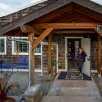 Photo by David Welton
Laura Wills stands outside of Jupiter Coffee, her java shop and bakery in Freeland.