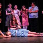 (Photo by Luisa Loi)
Overwhelmed with excitement, a young woman (played by Violet Altig) collapses during the filming of her favorite show.