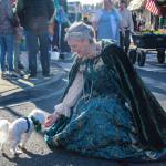 (Photo by Luisa Loi)
A member of Whidbey Ren Faires nobility pets a dog during Whidbeys 52nd St. Patricks Day parade.