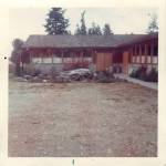 The exterior of the newly built Clinton Community Hall in 1965.