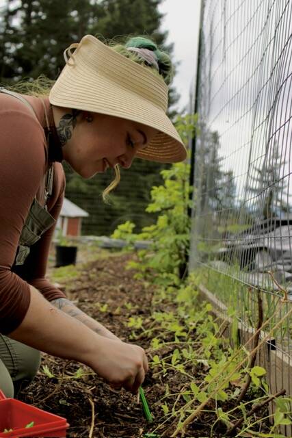 Photo provided
Winter-Dawn Lee does some weeding.