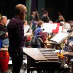 Brandon Nelson, Oak Harbor High School band teacher, plays percussion for the Saratoga Orchestra.
(Photo provided by Saratoga Orchestra)