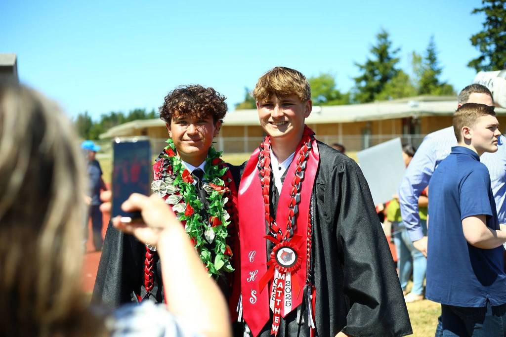 Dane Hadsall and Matthew Ward get their photos taken. (Photo by Jackie Saia)
