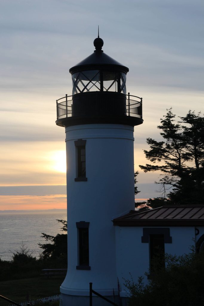 The Admiralty Head Lighthouse at sunset. (Photo by Marina Blatt)