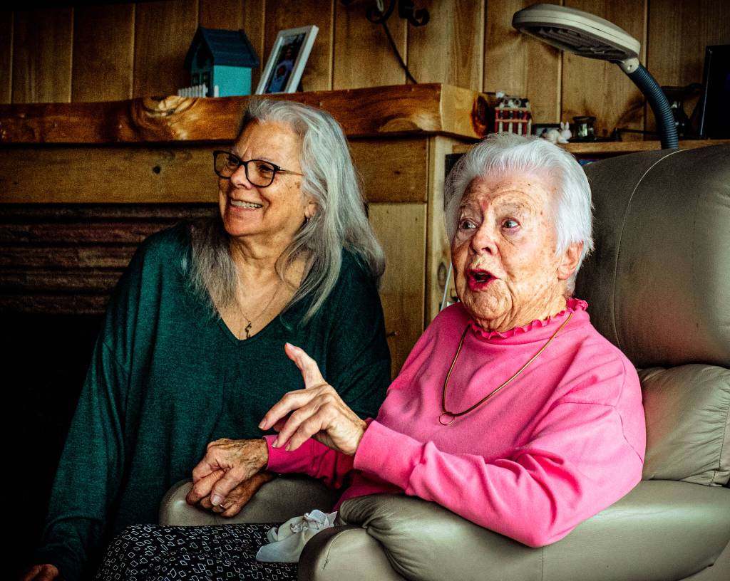 Photo courtesy of Island Senior Resources
Joan Nelson, right, with her daughter Robin Hernandez. Nelson was one of the first Island Senior Resources employees and wrote the very first grant proposal nearly 50 years ago.