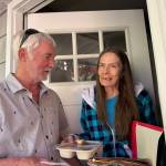 Volunteer Ron Ward with Theresa Williams, a Meals on Wheels recipient (photo courtesy of Island Senior Resources).