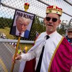John Auburn, owner of the Whidbey Island Bagel Factory, came dressed as a king.