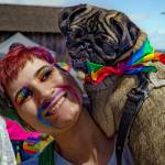 Dani Sullivan with a pug friend at the Coupeville Pride Parade, which took place a week earlier on June 14.