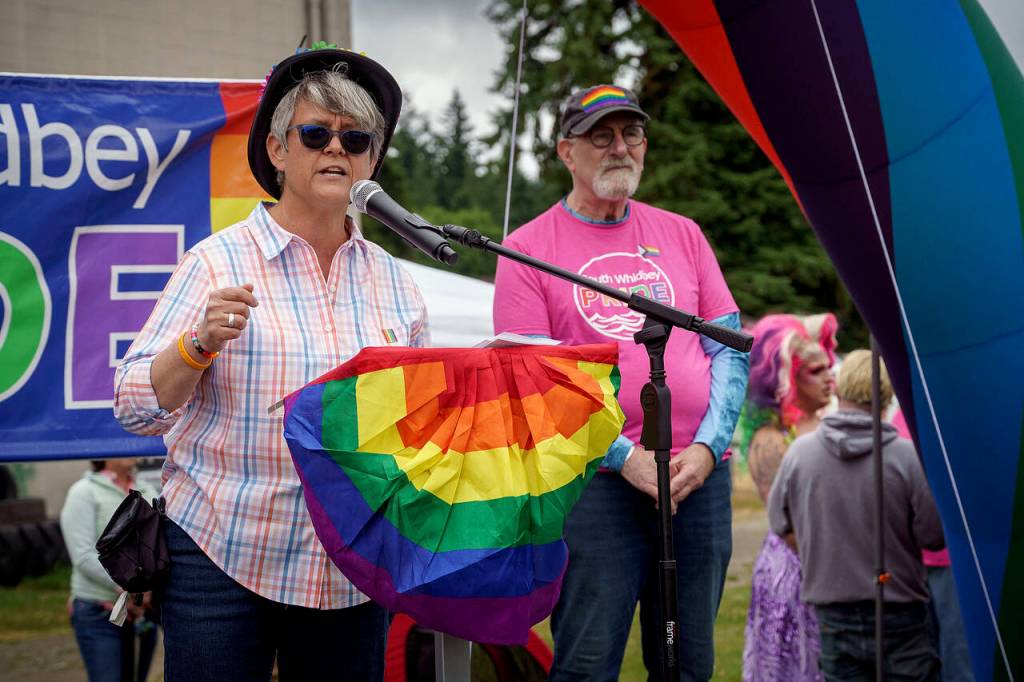 Langley Mayor Kennedy Horstman was one of the speakers at the festival after the parade.