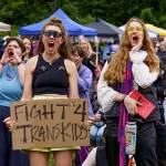 Photos by David Welton
Many showed support for the trans community currently under attack by the presidential administration.