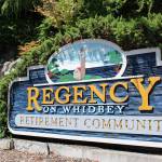 The sign welcoming residents and visitors to the Regency (Photo by Allyson Ballard)