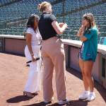 Danika prepares to sing the national anthem (Photo provided by Danika Kloewer)