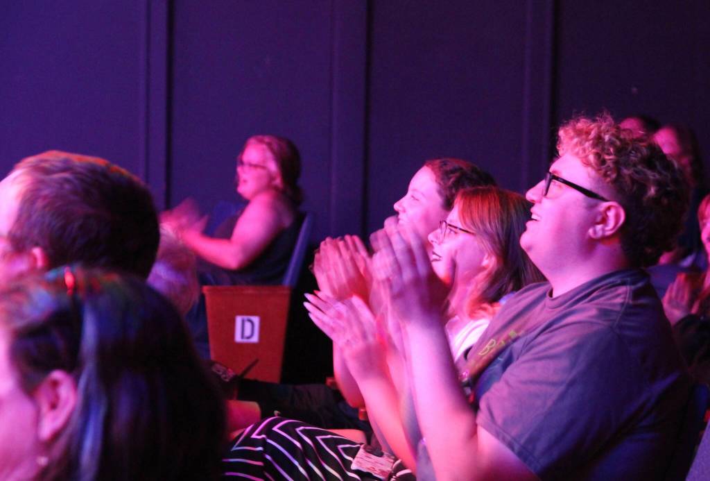 (Photo by Marina Blatt) The audience gives a hearty applause for the performers.