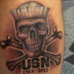 (Photo provided) Gary Zimmermans skull and crossbones tattoo.