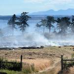 (Photo courtesy of Central Whidbey Island Fire and Rescue). Four different agencies responded to the Double Bluff fire.