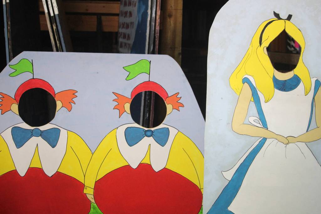 (Photo by Marina Blatt) Alice in Wonderland photoshoot props are great for a kids birthday party.