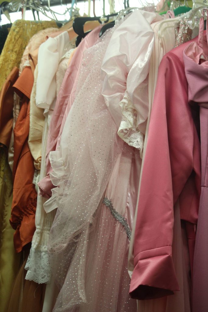 (Photo by Marina Blatt) Whimsical costume dresses will be for sale.