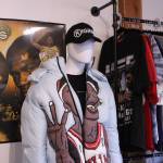 (Photo by Allyson Ballard) Stylized sports gear is plentiful at Stay Original Market, like this jacket modeled by a mannequin.