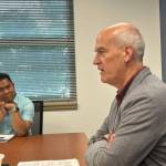 Rick Larsen during conference call with Clinton