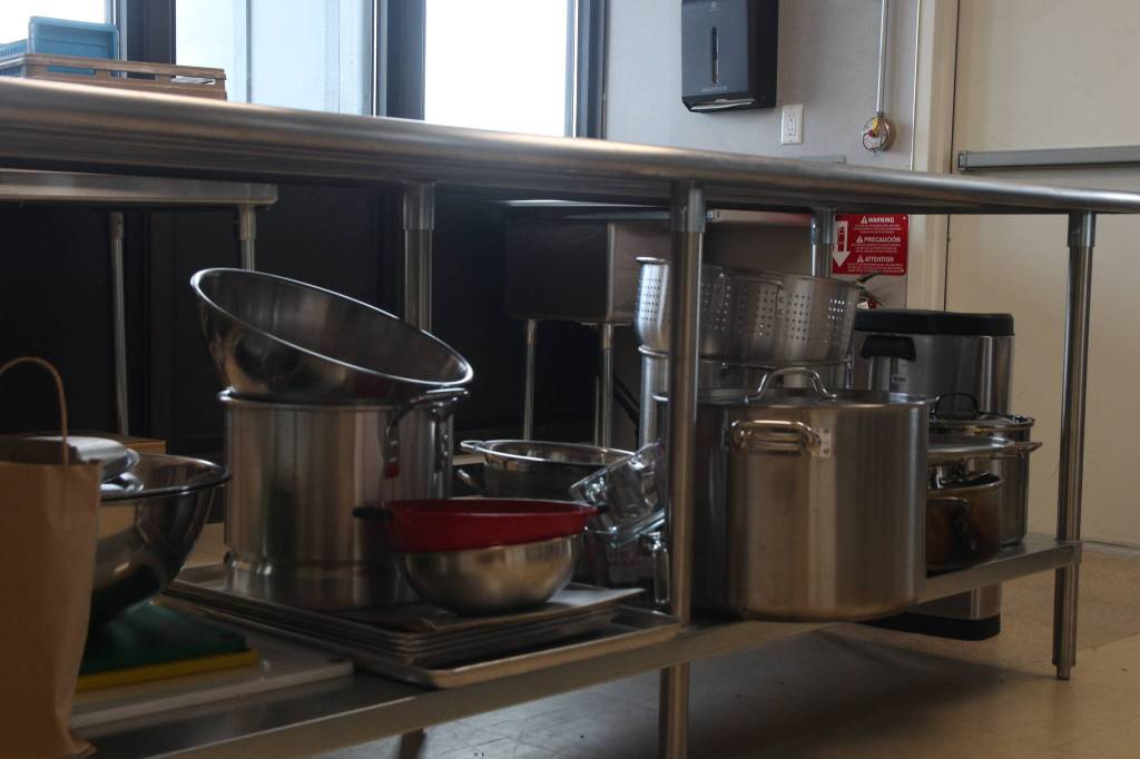 (Photo by Allyson Ballard) Family Bible Church donated $1,000 worth of pots, pans and utensils to furnish the SPiN Cafes new kitchen.