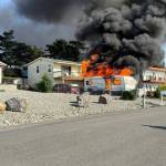 Fire at 720 La Palabra St. Photo by Laura Hammond.