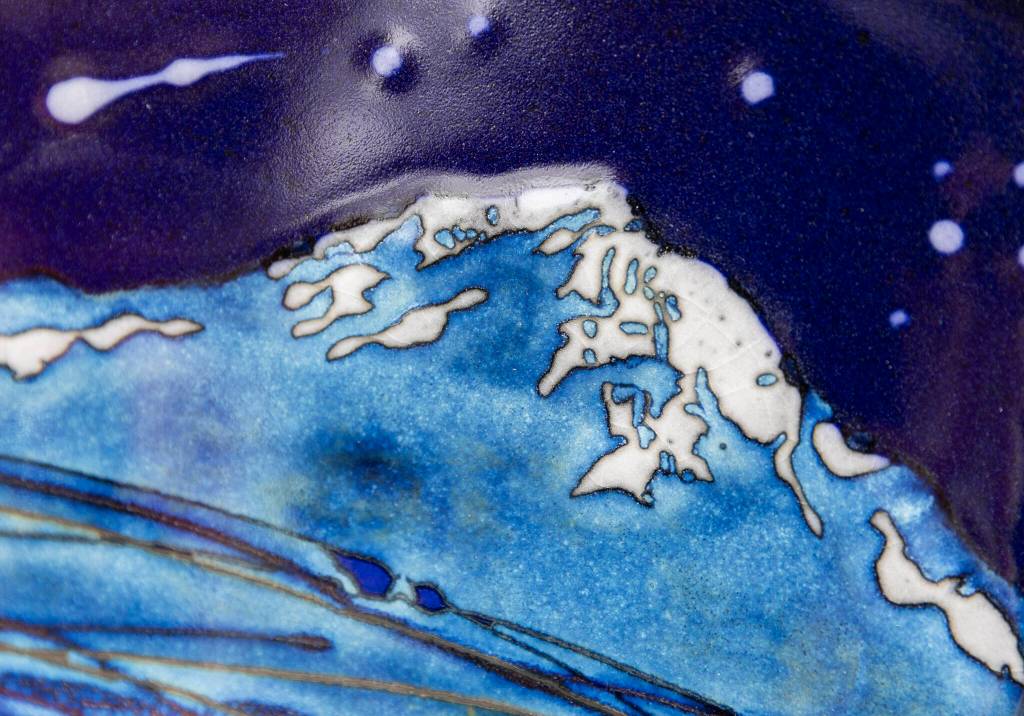Details of a glaze depicting a mountain by StillFire Pottery. (Olivia Vanni / The Herald)
