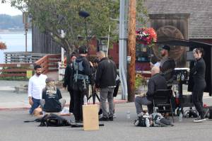 Photo by Allyson Ballard
A crew of eight people gathered on set to begin filming.