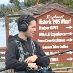 Photo by Allyson Ballard
Seth Thompson wielded a long boom mic and mixed sound for the scene live.