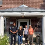 From left, Langley Police Chief Tavier Wasser, Energize Langley Project Manager Joan Green, Langley Director of Community Planning Meredith Penny and Energize Langley Community Energy Volunteer Linda Irvine. (Photo provided)