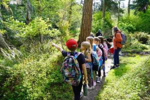 Students take a field trip Keystone Preserve last spring.