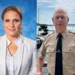 From left are Brit Kraner and James Marrow